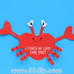 情人节制作 可爱的爱心螃蟹