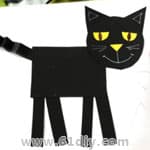 儿童贴画DIY 顽皮的小黑猫