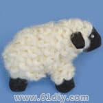羊年手工 海绵纸毛线小羊