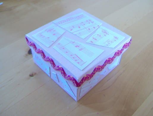 方形礼物盒制作过程和模板