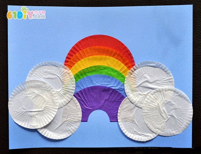 蛋糕纸创意手工 彩虹DIY
