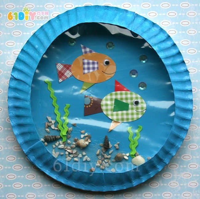 创意纸盘DIY 漂亮的鱼缸