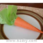 立体纸艺 DIY复活节的胡萝卜
