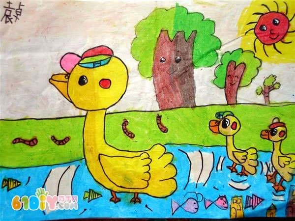 关于春天的儿童画作品