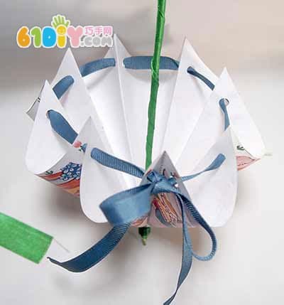 复活节DIY 可爱的伞形篮子