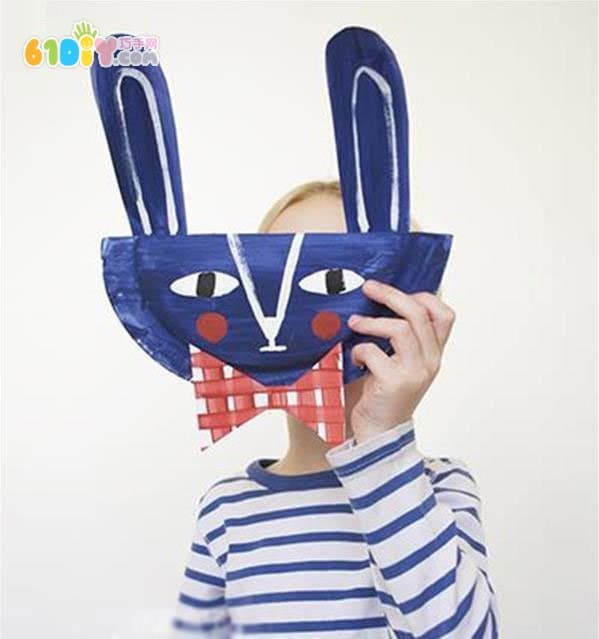 儿童DIY 纸盘制作兔子包包