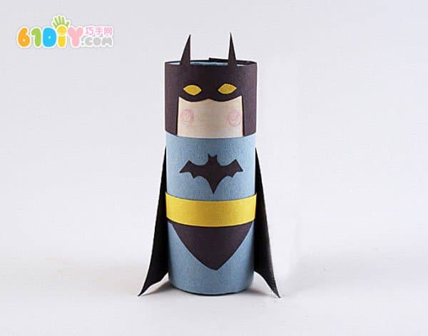 卷纸筒蝙蝠侠玩偶DIY制作