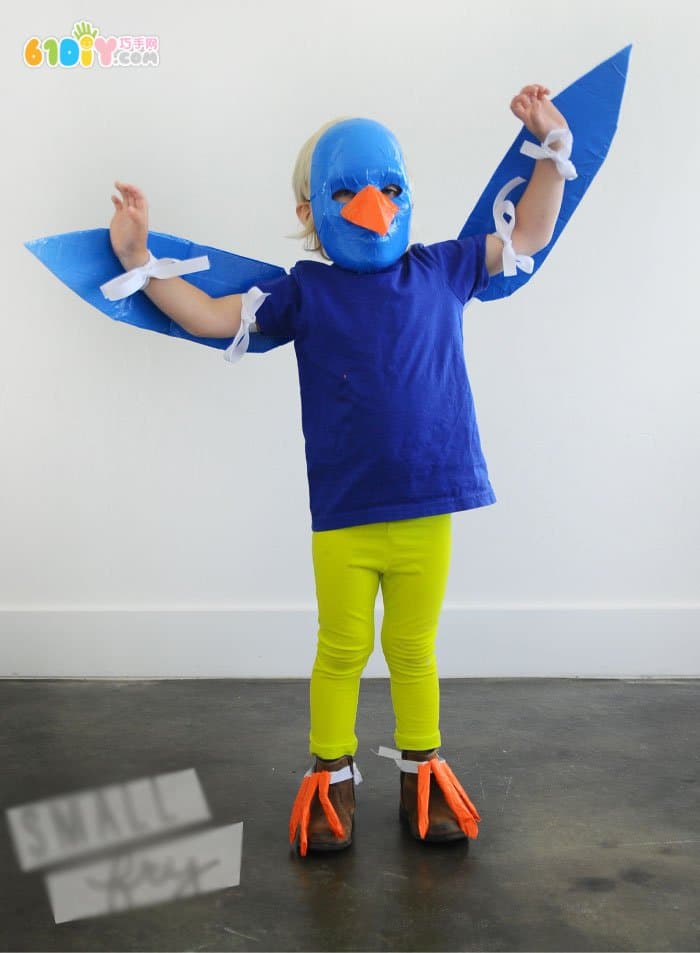 幼儿园演出道具制作 蓝色小鸟