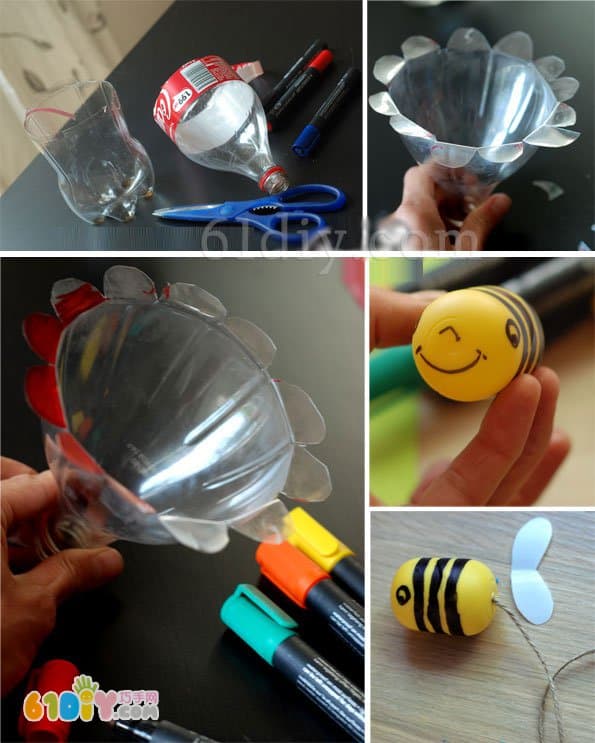 创意抛接球玩具制作 蜜蜂和花朵