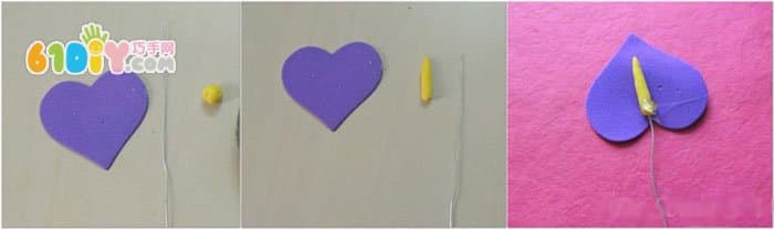 海绵纸手工花 马蹄莲制作