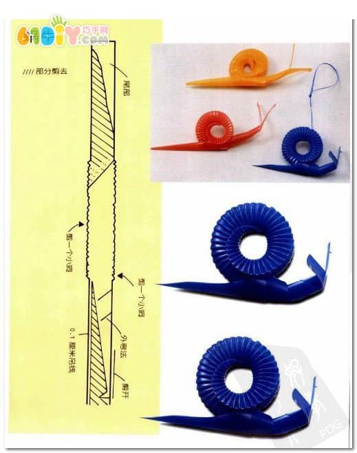 吸管蜗牛手工制作