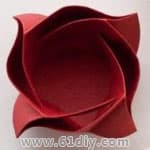 玫瑰形纸盒折法