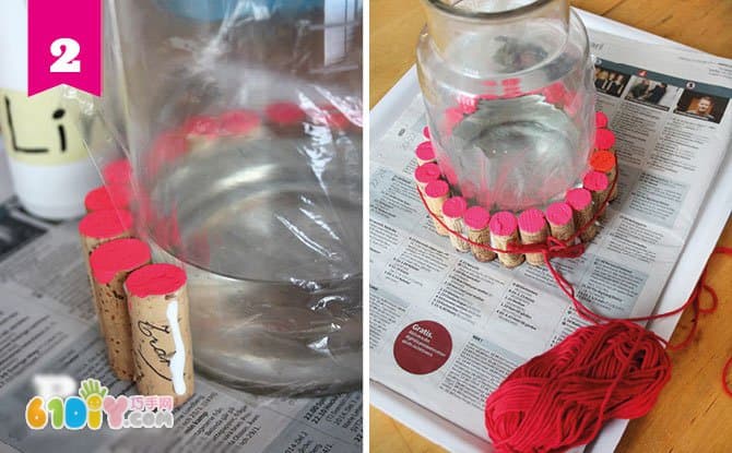 废物利用 酒瓶塞DIY制作装饰花环