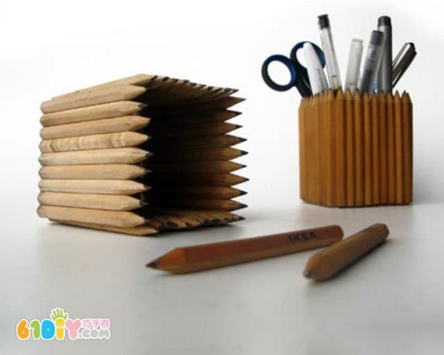 铅笔制作个性笔筒