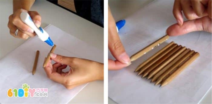 铅笔制作个性笔筒