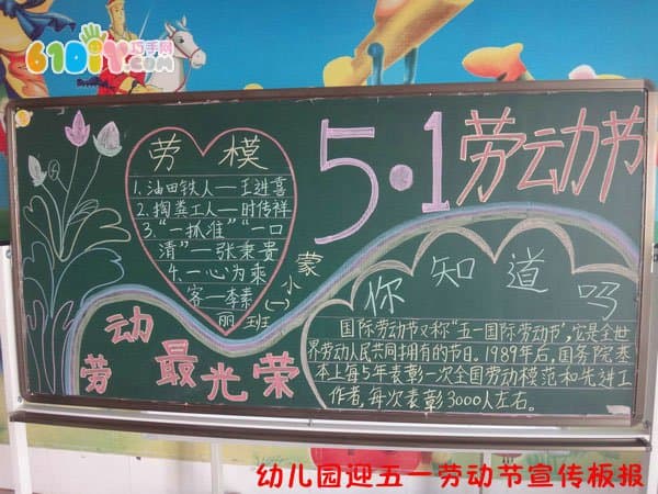 五一劳动节黑板报图片