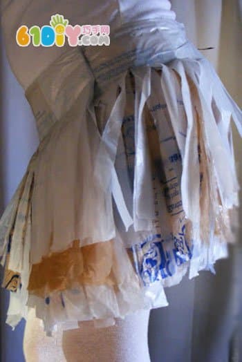 塑料袋环保裙制作