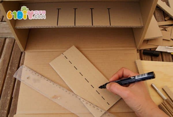 废纸盒DIY制作停车场玩具