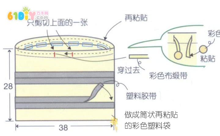 塑料袋制作小蜜蜂演出服