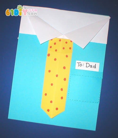 父亲节制作 简单的衬衫领带卡