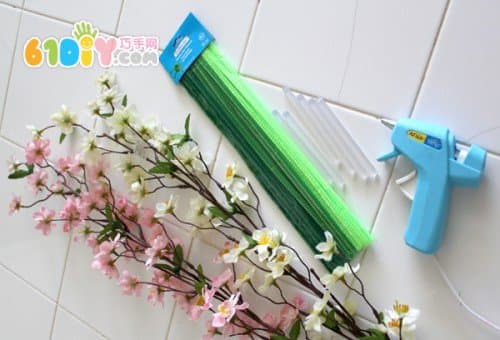 女孩手工 毛根花环头套DIY制作