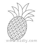 水果填色图——菠萝
