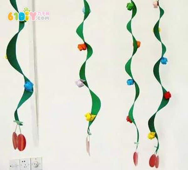 幼儿园教室枝条吊饰图片