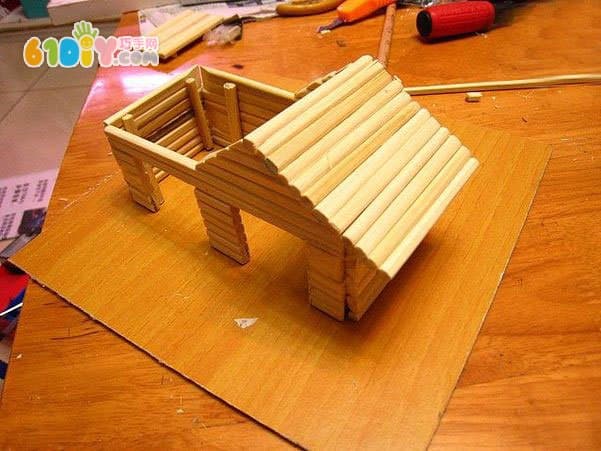 一次性筷子DIY制作房子