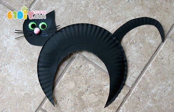 儿童纸盘动物手工 小猫咪制作