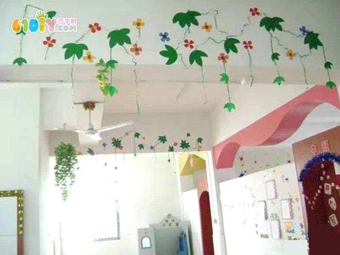 幼儿园教室装饰 绿藤吊饰