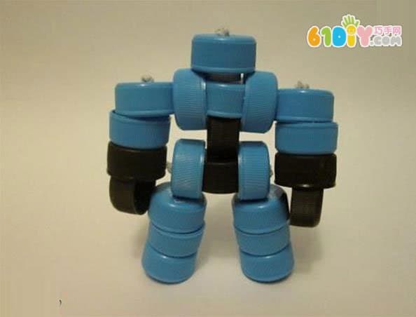 塑料瓶盖变机器人玩具