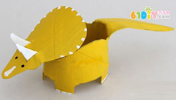 儿童手工教程 卷纸筒DIY制作恐龙