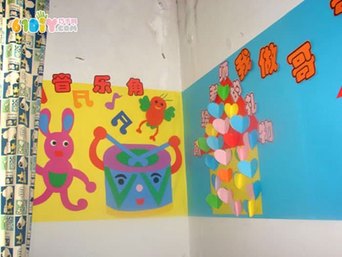 幼儿园音乐角卡通装饰