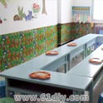 幼儿园餐厅图片