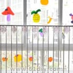 幼儿园窗户装饰图片 卡通果蔬