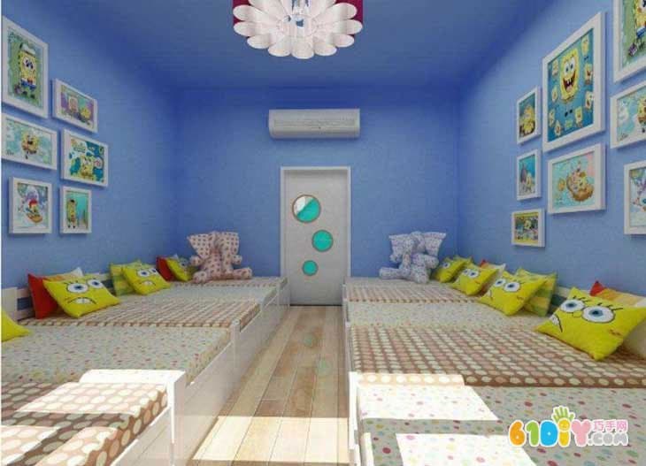 幼儿园寝室布置 海绵宝宝主题