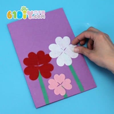 教师节贺卡手工制作 美丽的花朵卡片_综合其它_巧巧手幼儿手工网