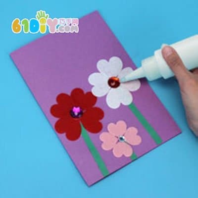 教师节贺卡手工制作 美丽的花朵卡片_综合其它