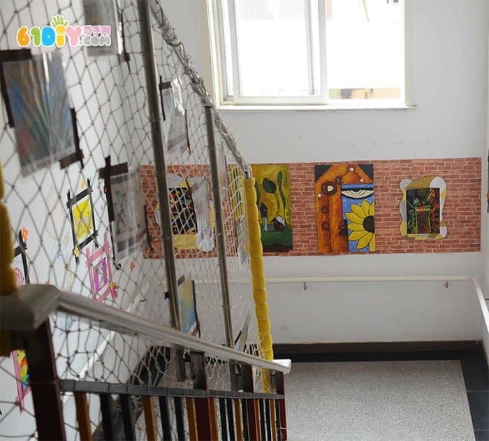 幼儿园楼梯墙面装饰 艺术装饰画