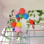 幼儿园吊饰图片 气球花藤