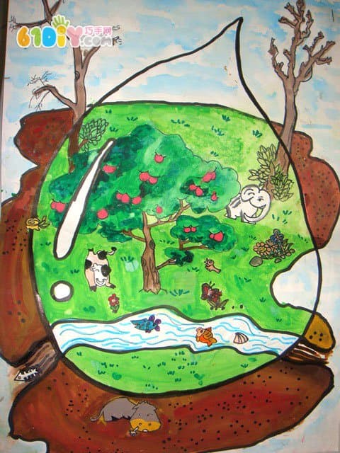 节约用水主题儿童画作品图片