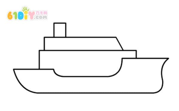 军舰简笔画步骤教程