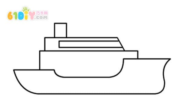 军舰简笔画步骤教程