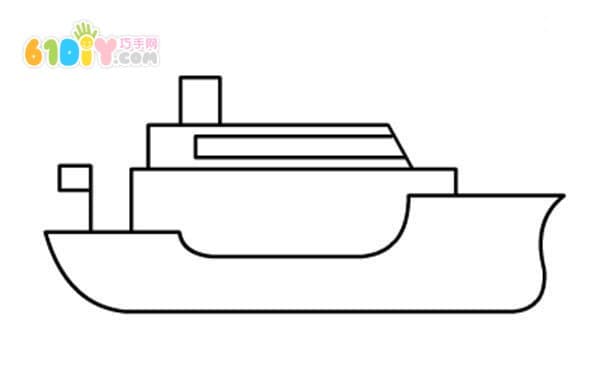 军舰简笔画步骤教程