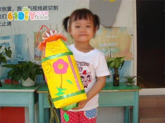 幼儿园中秋节 小朋友们的手工灯笼作品