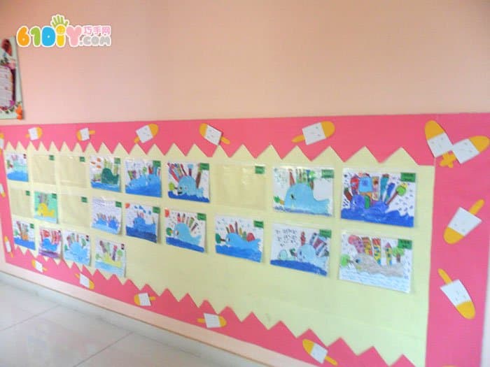 幼儿园简单的作品展示墙