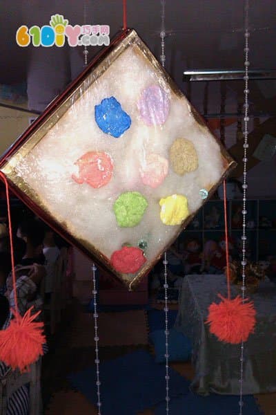 幼儿园中秋节走廊挂饰 月饼盒灯笼