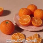 水果手工 超轻粘土制作橙子