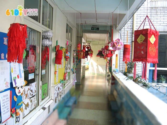 幼儿园中秋节走廊布置图片