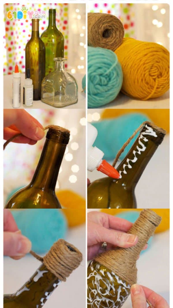 毛线花瓶手工制作图解